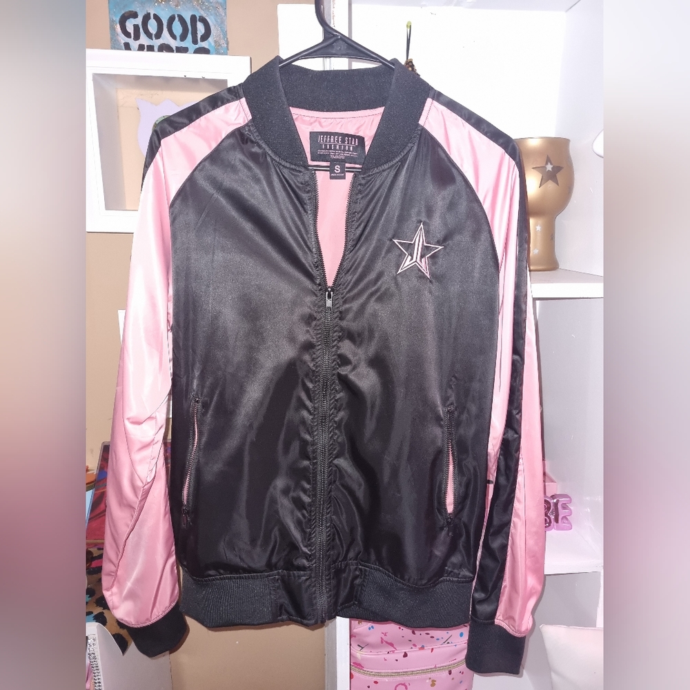 Jeffree Star ✨️ Pink & black bomber jacket